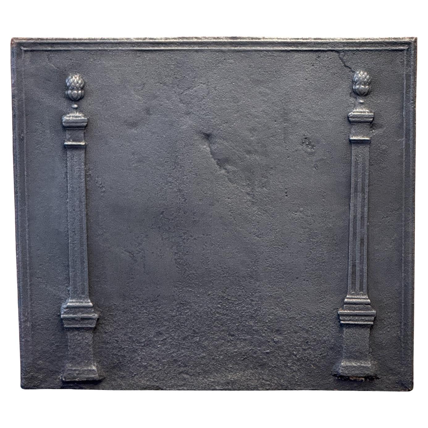 Antique French 'Pillars of Freedom' Fireback / Backsplash, Early 19th C.