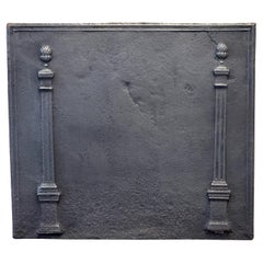 Antique French 'Pillars of Freedom' Fireback / Backsplash, Early 19th C.