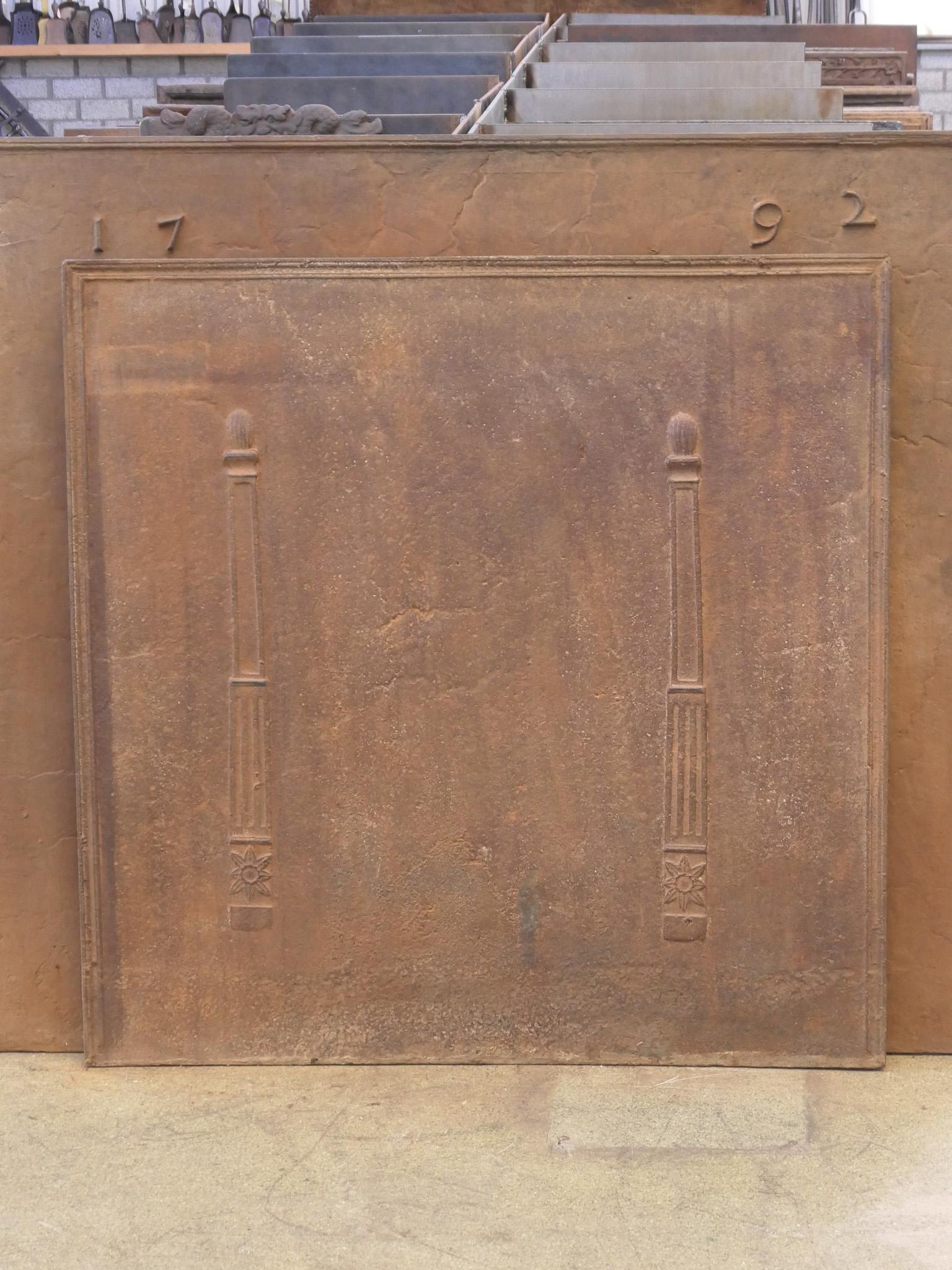 Francese Antique French 'Pillars of Freedom', parafuoco neoclassico in vendita