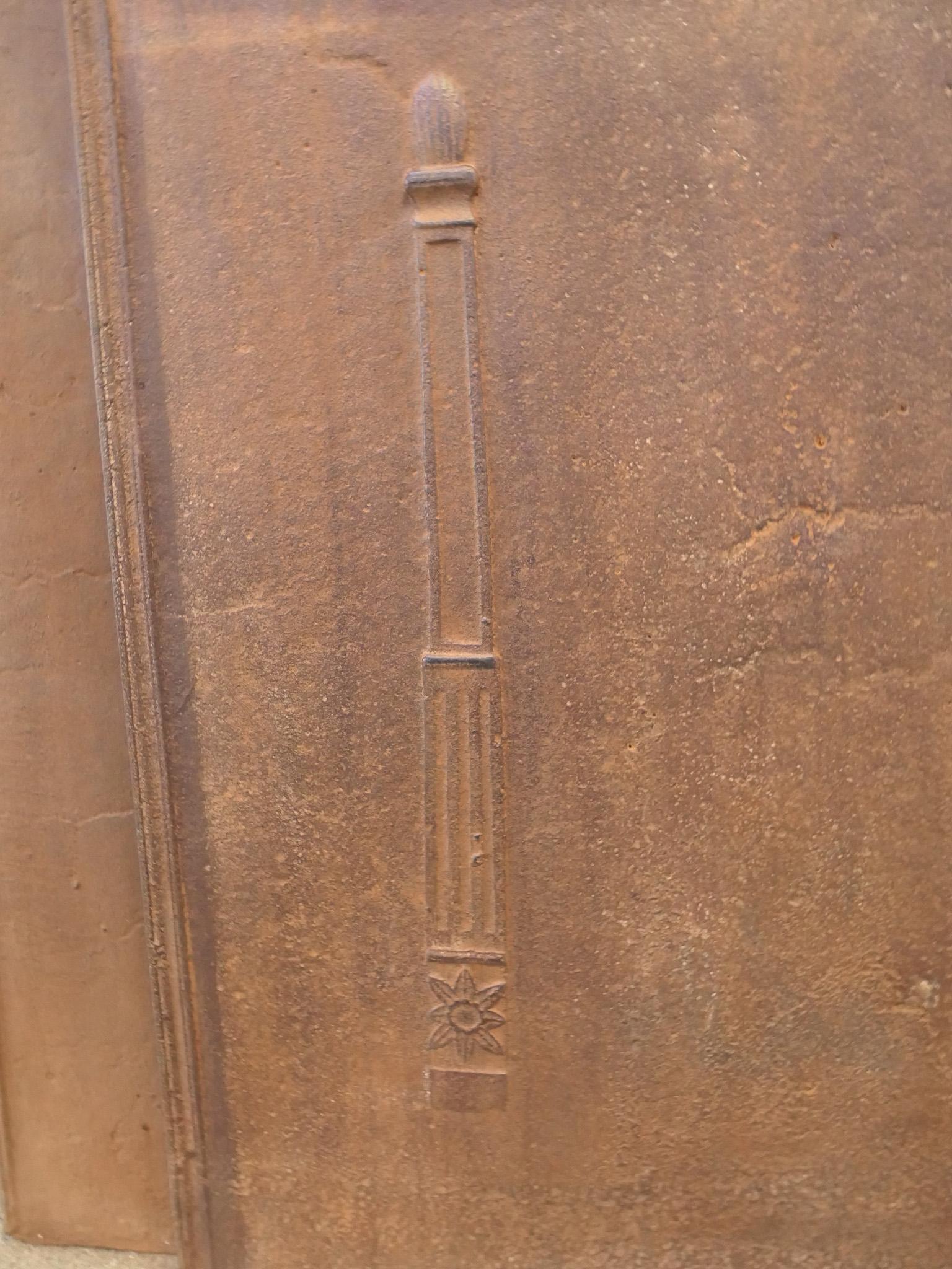 Antique French 'Pillars of Freedom', parafuoco neoclassico in vendita 1