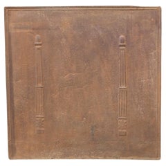 Antique French 'Pillars of Freedom' Fireback / Backsplash, Neoclassical