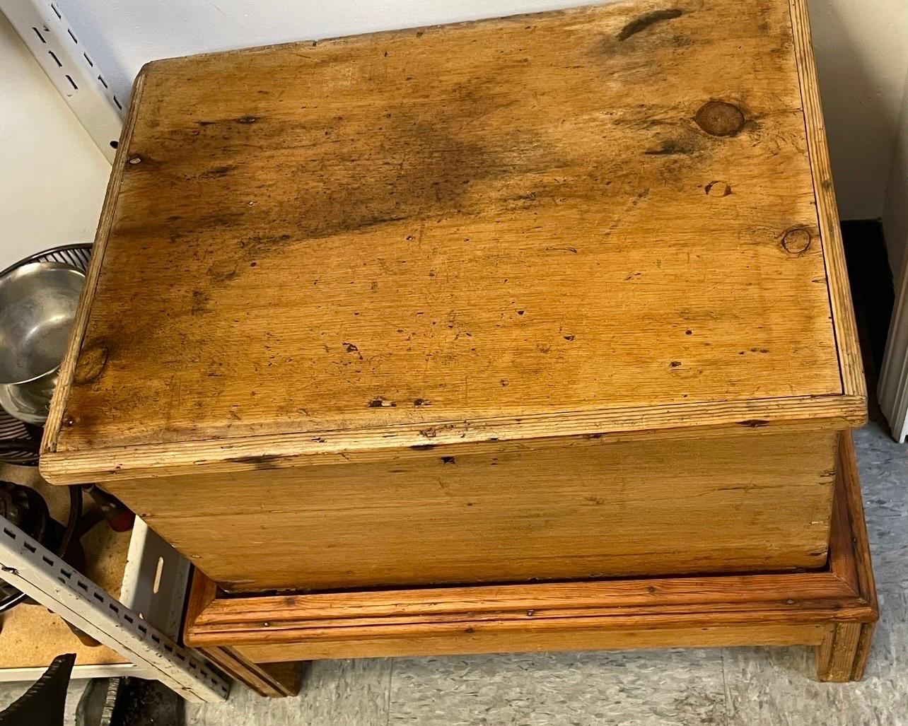 Antique French Pine Chest/Side Table 5