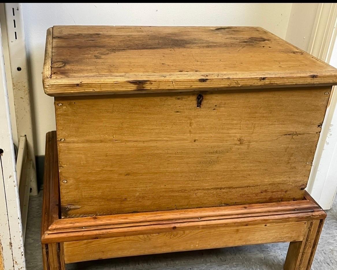 Antique French Pine Chest/Side Table 1