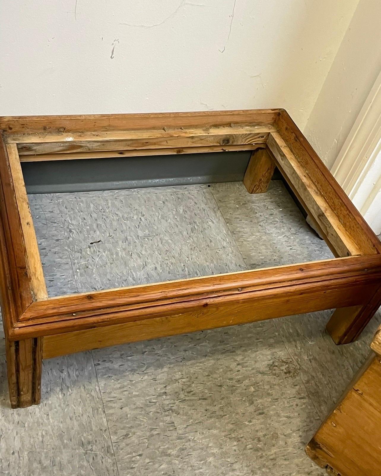 Antique French Pine Chest/Side Table 2