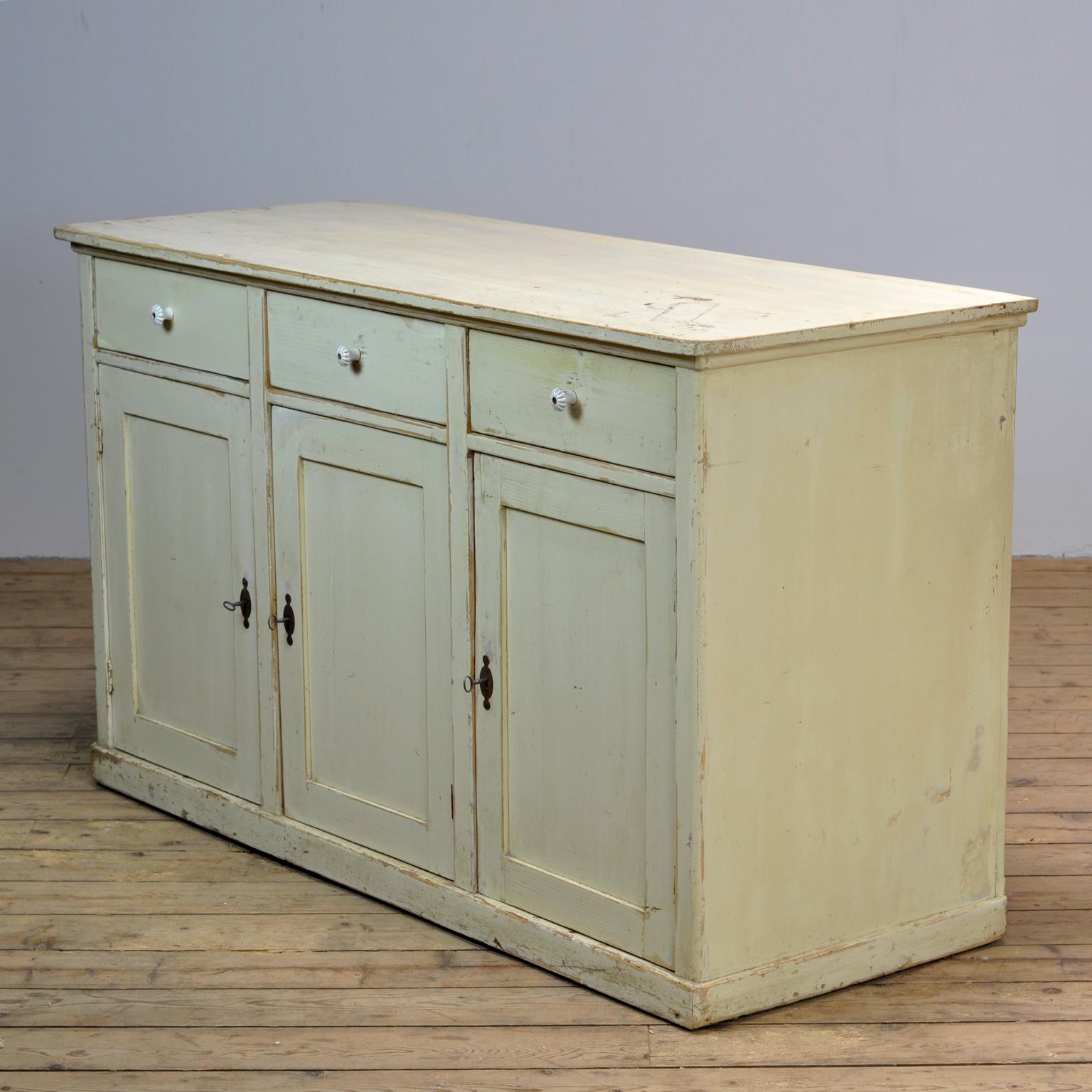 Early 20th Century Antique French Pine Counter, 1920's