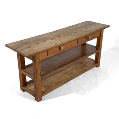 Antique French Pine Draper Farm Table