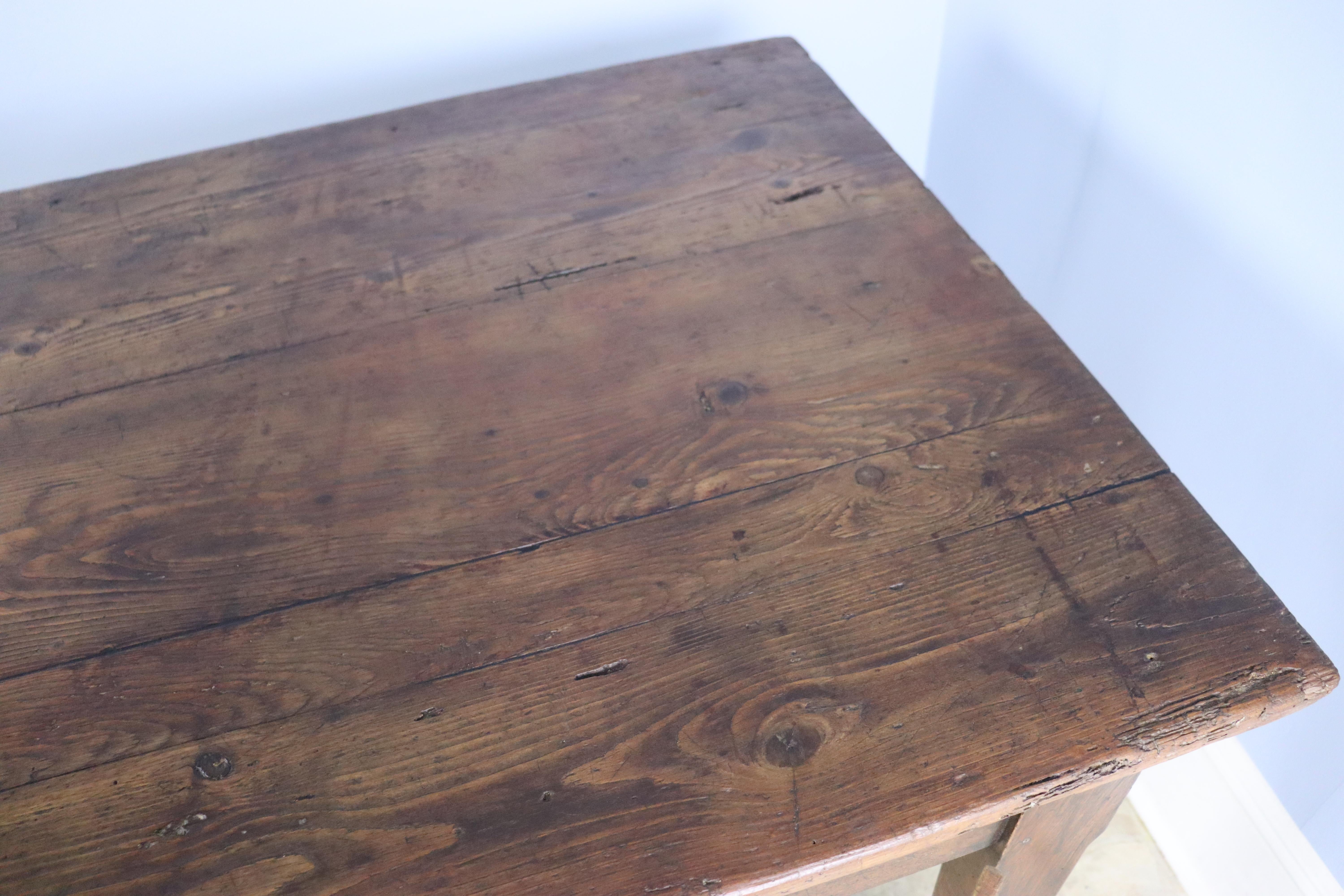 Antique French Pine Farm Table For Sale 6