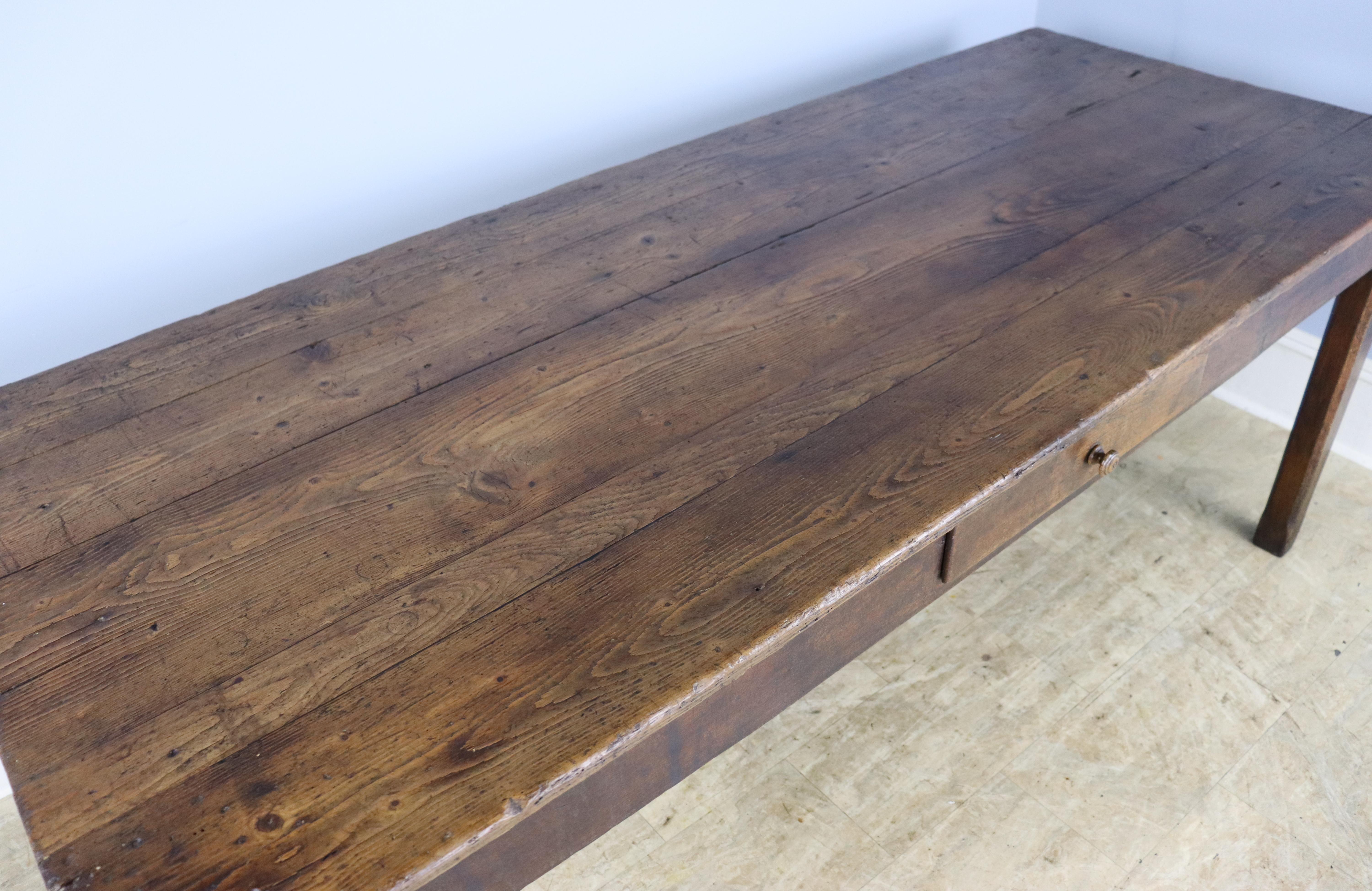 Antique French Pine Farm Table For Sale 3