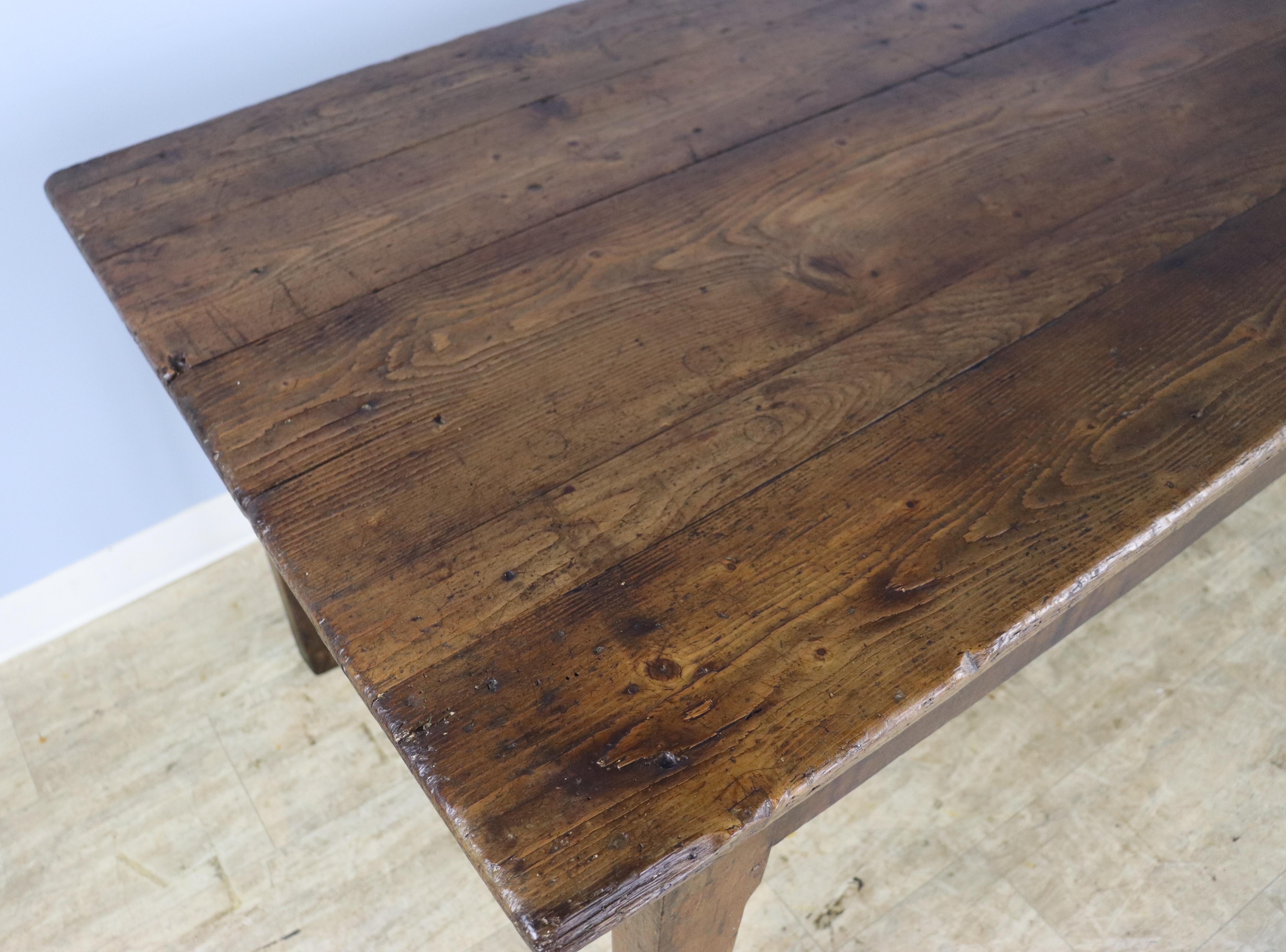 Antique French Pine Farm Table For Sale 4