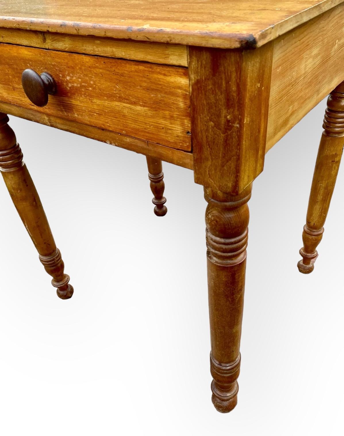 Antique French Pine Louis Philippe Drop Lid Farm Desk 11