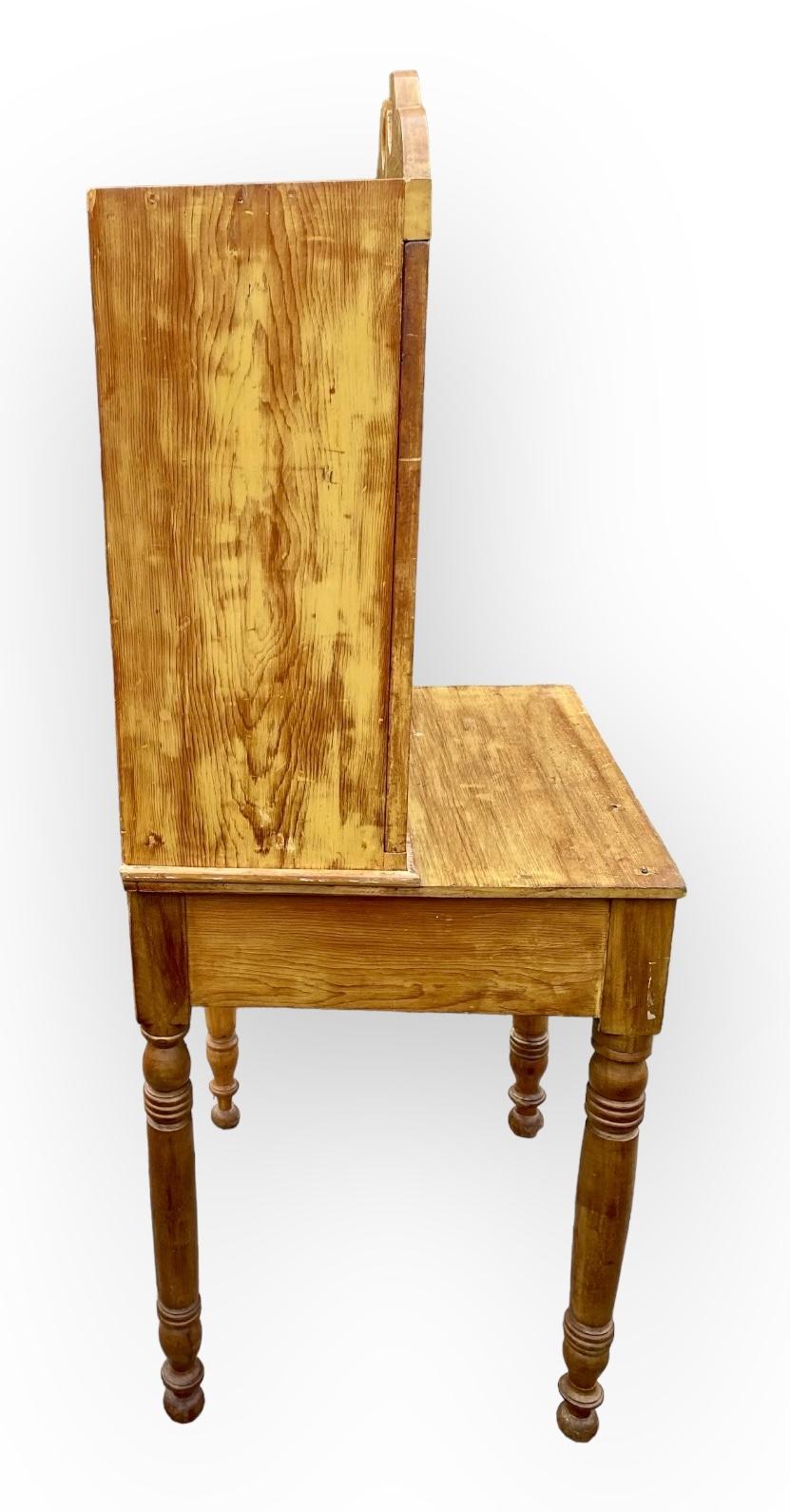 Antique French Pine Louis Philippe Drop Lid Farm Desk In Good Condition In New Orleans, LA