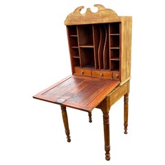 Antique French Pine Louis Philippe Drop Lid Farm Desk