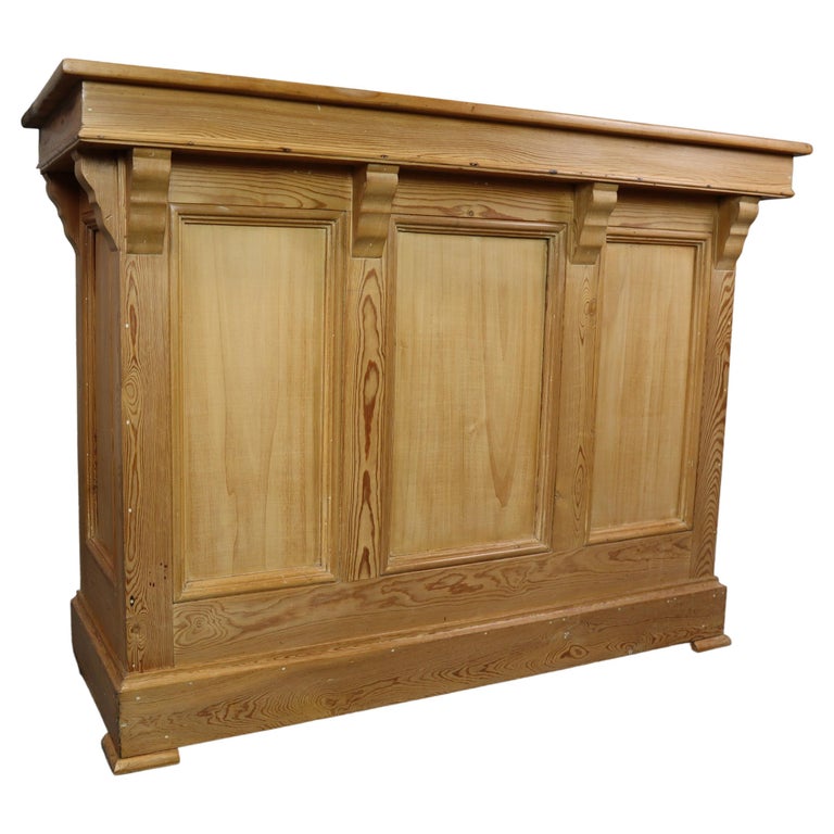 Antique French Pine Shop Counter For Sale at 1stDibs