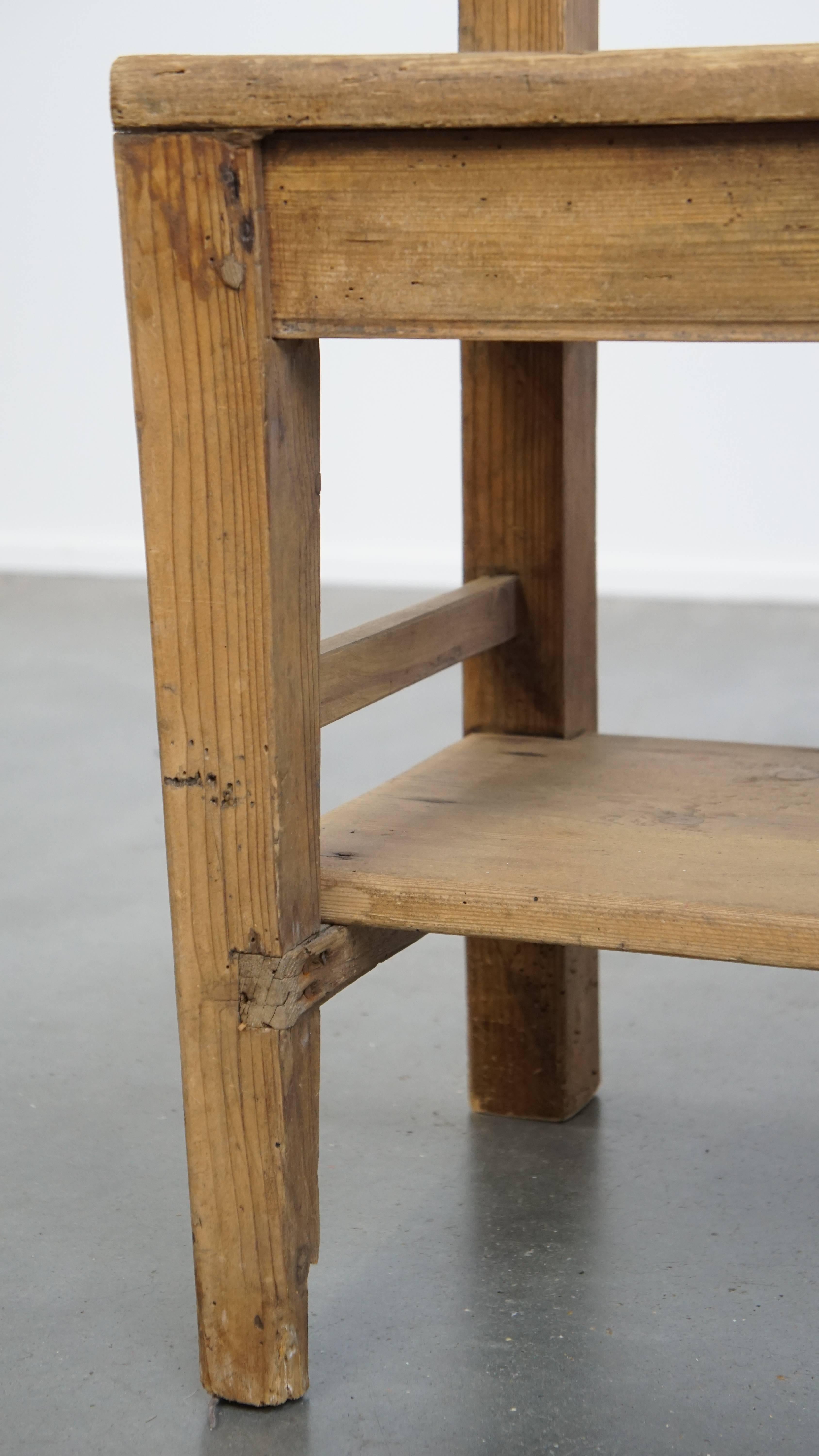 Banc d'entrée / Banc de salle à manger ancien en pin français en vente 7