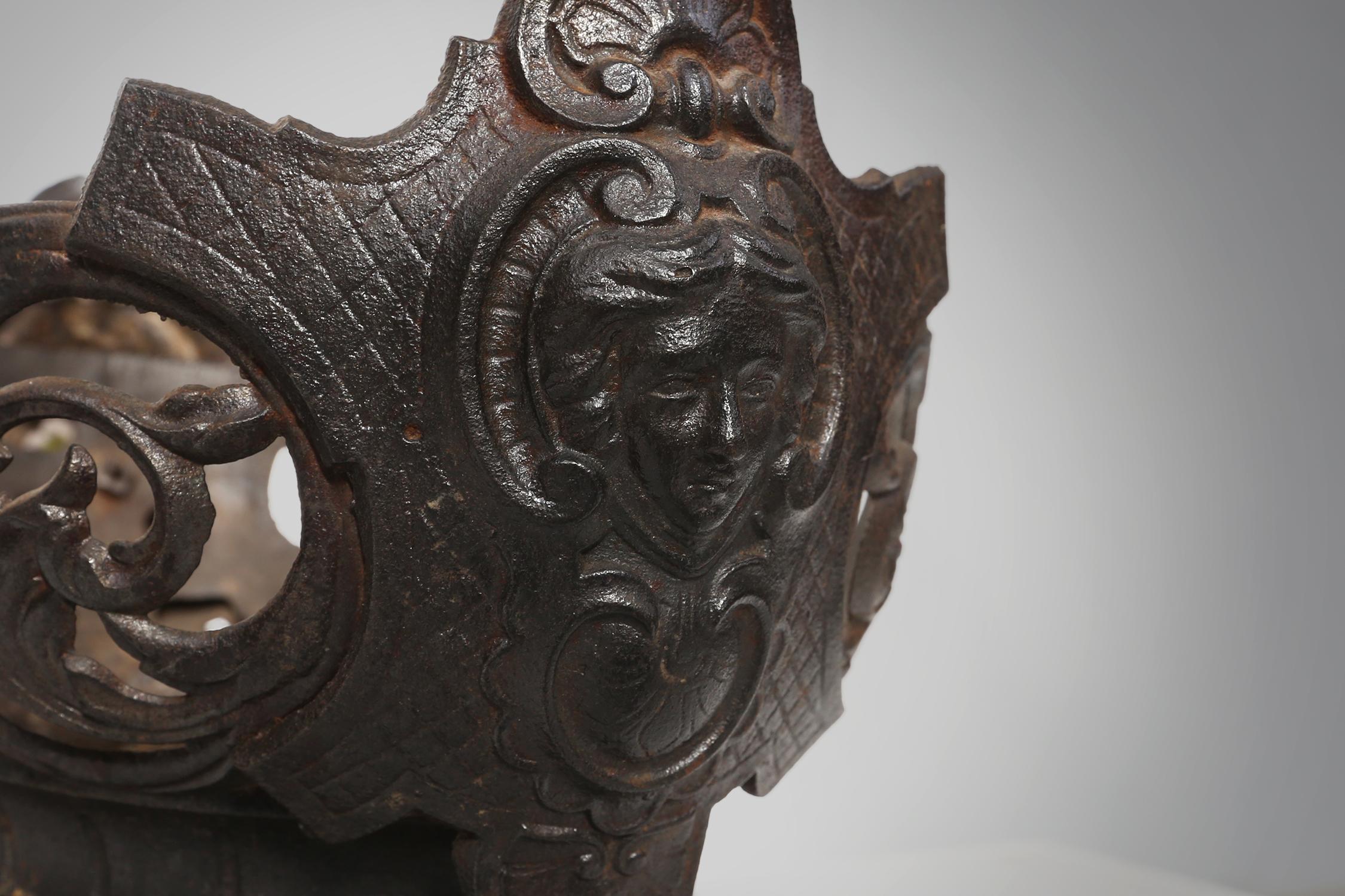 Iron Antique French planter/jardinaire in cast iron, ca. 1850