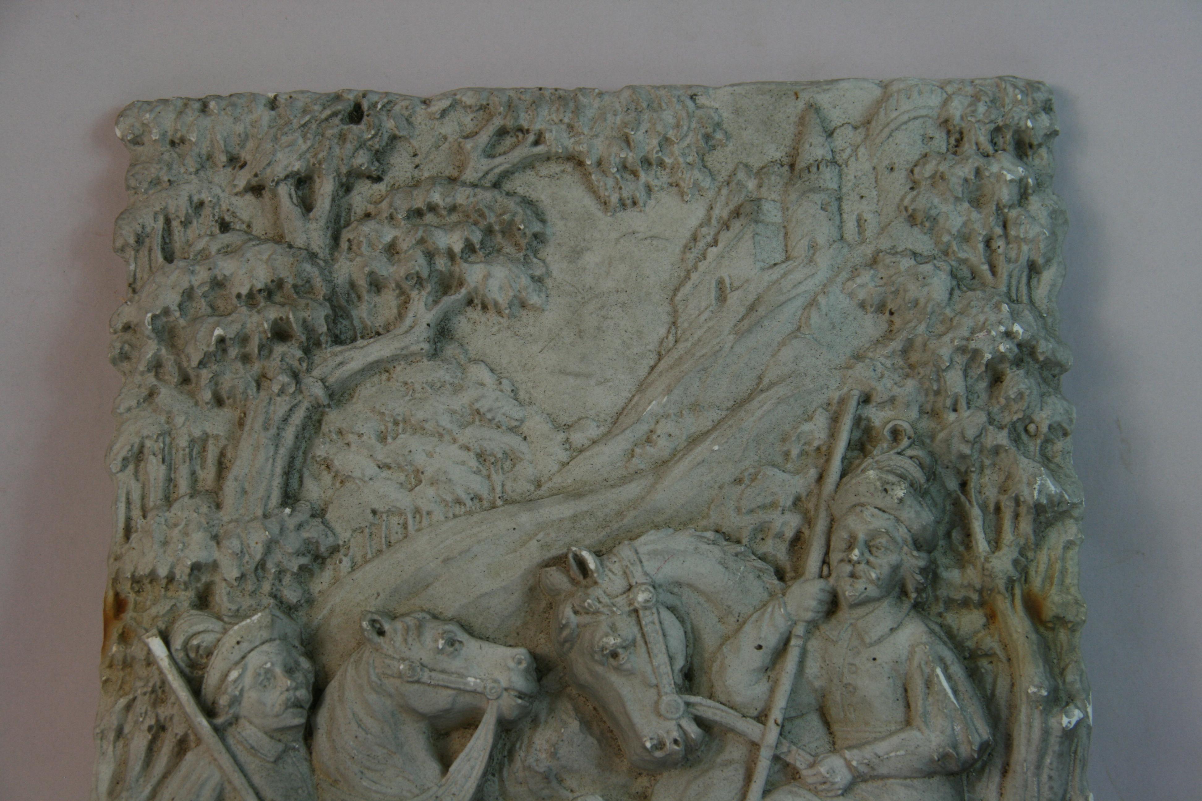 Antique French Plaster Wall Sculpture/Relief 