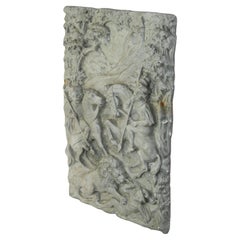 Antique French Plaster Wall Sculpture/Relief "The Lion Slayer"