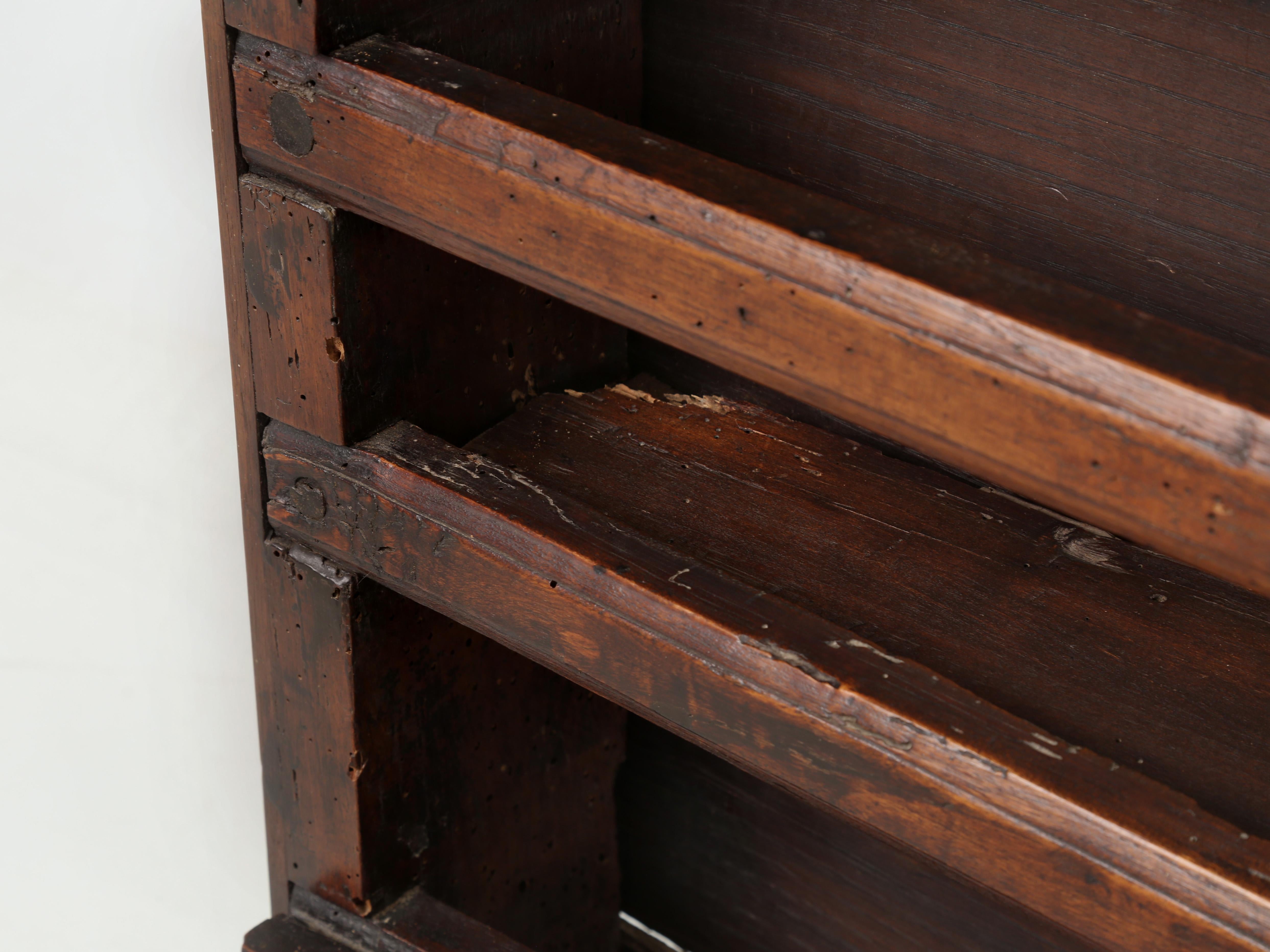 Antique French Plate Rack from 1700's Original Unrestored with Spoon Holder 1