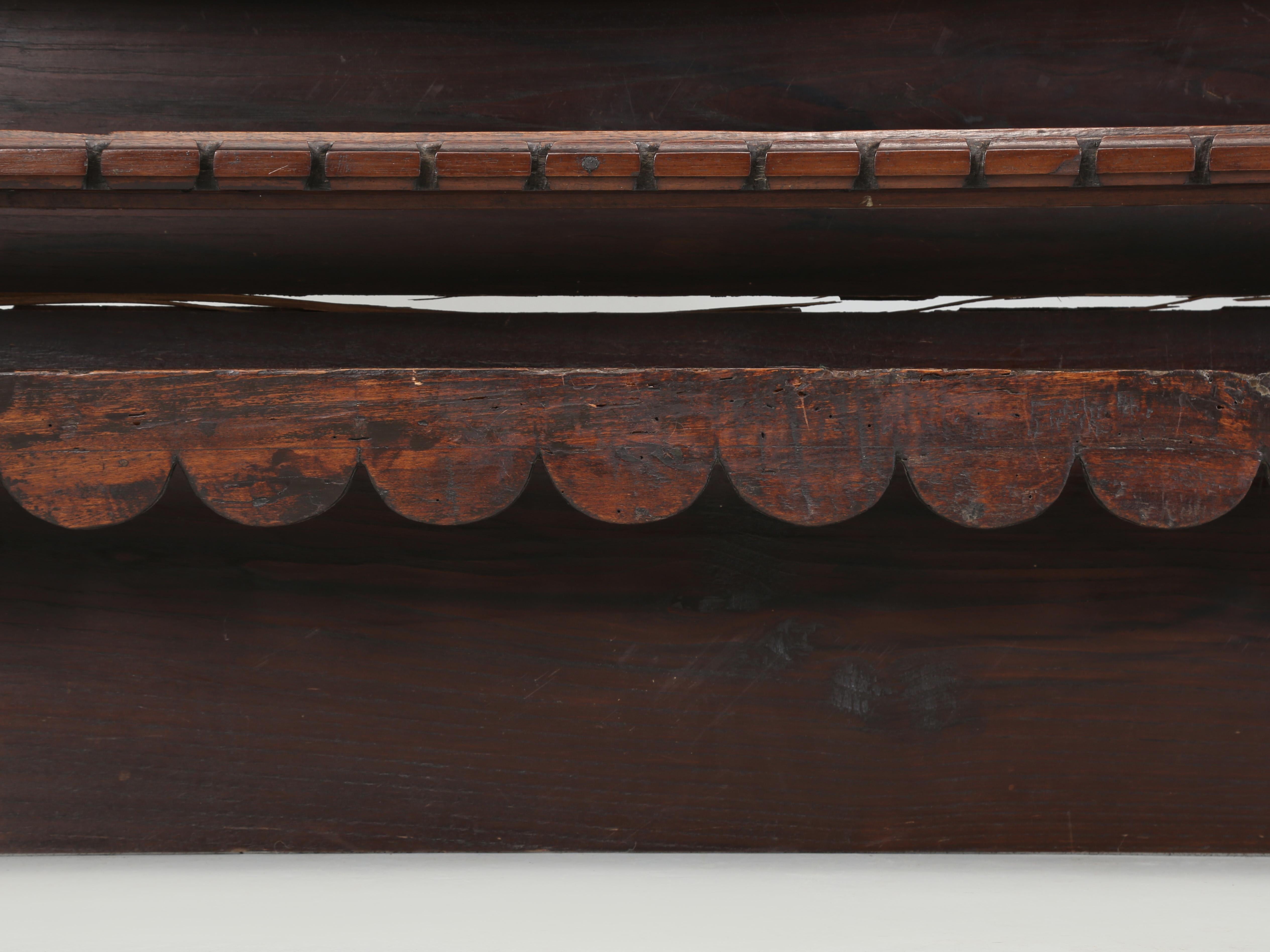 Antique French Plate Rack from 1700's Original Unrestored with Spoon Holder 4