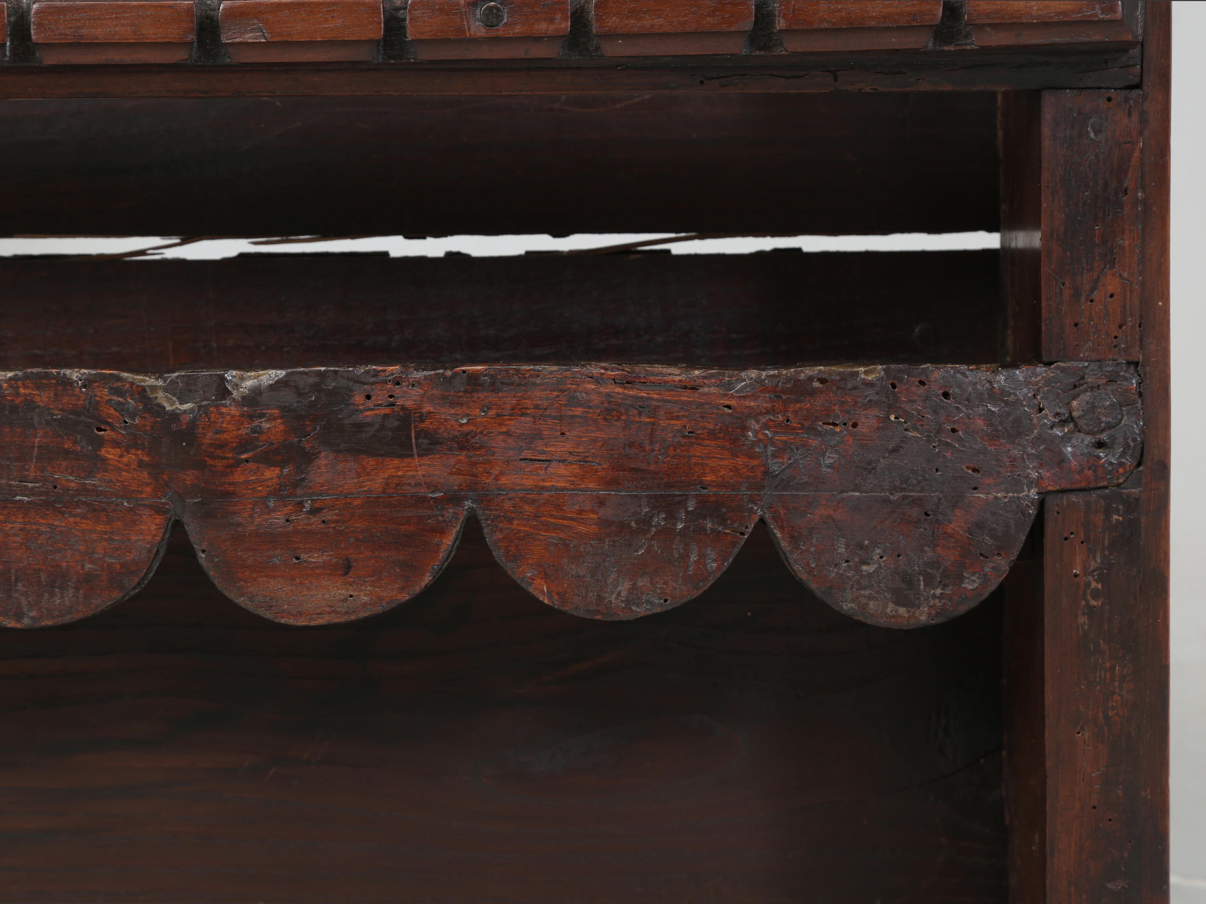 Antique French Plate Rack from 1700's Original Unrestored with Spoon Holder 5