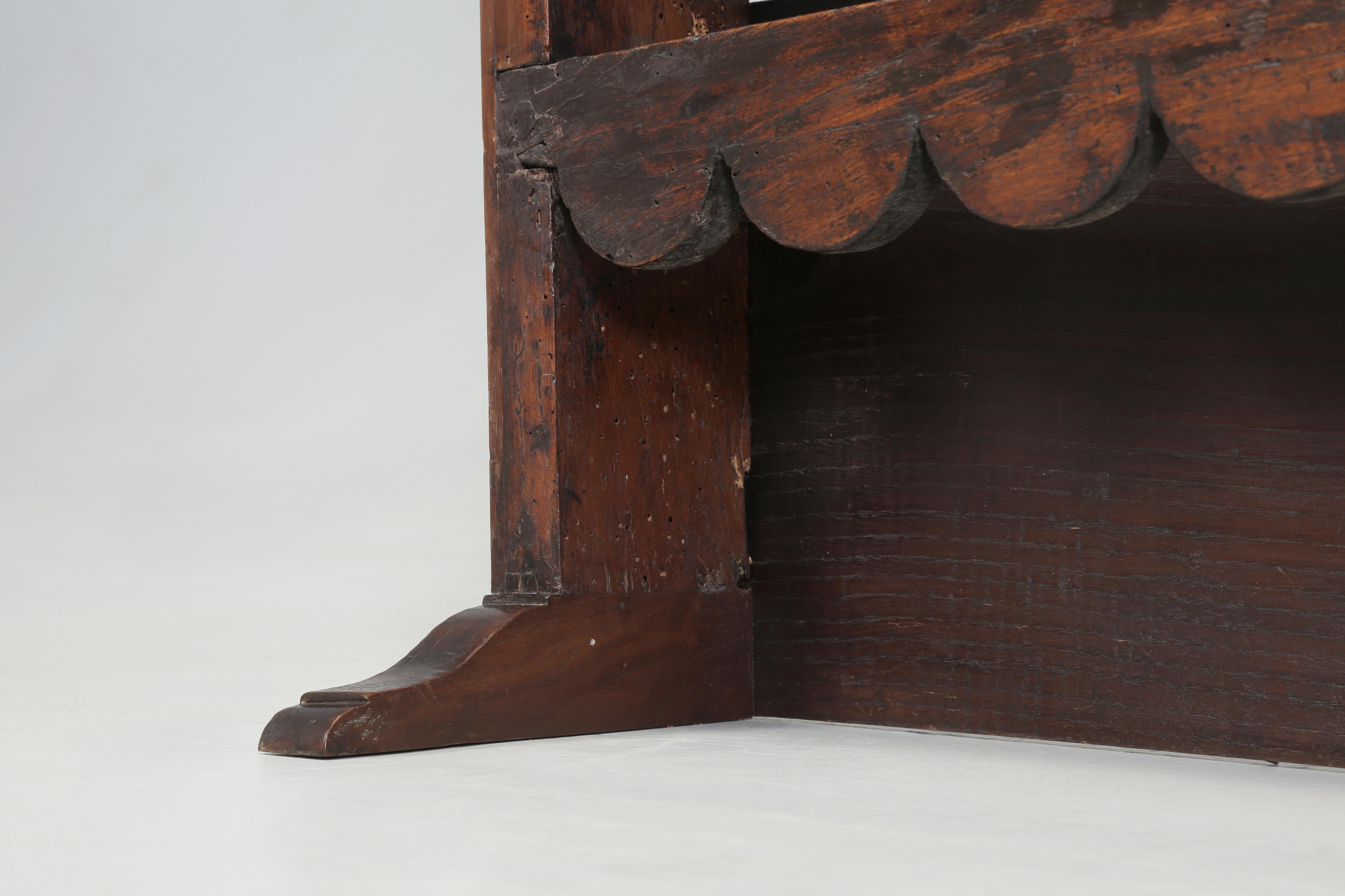 Antique French Plate Rack from 1700's Original Unrestored with Spoon Holder 6