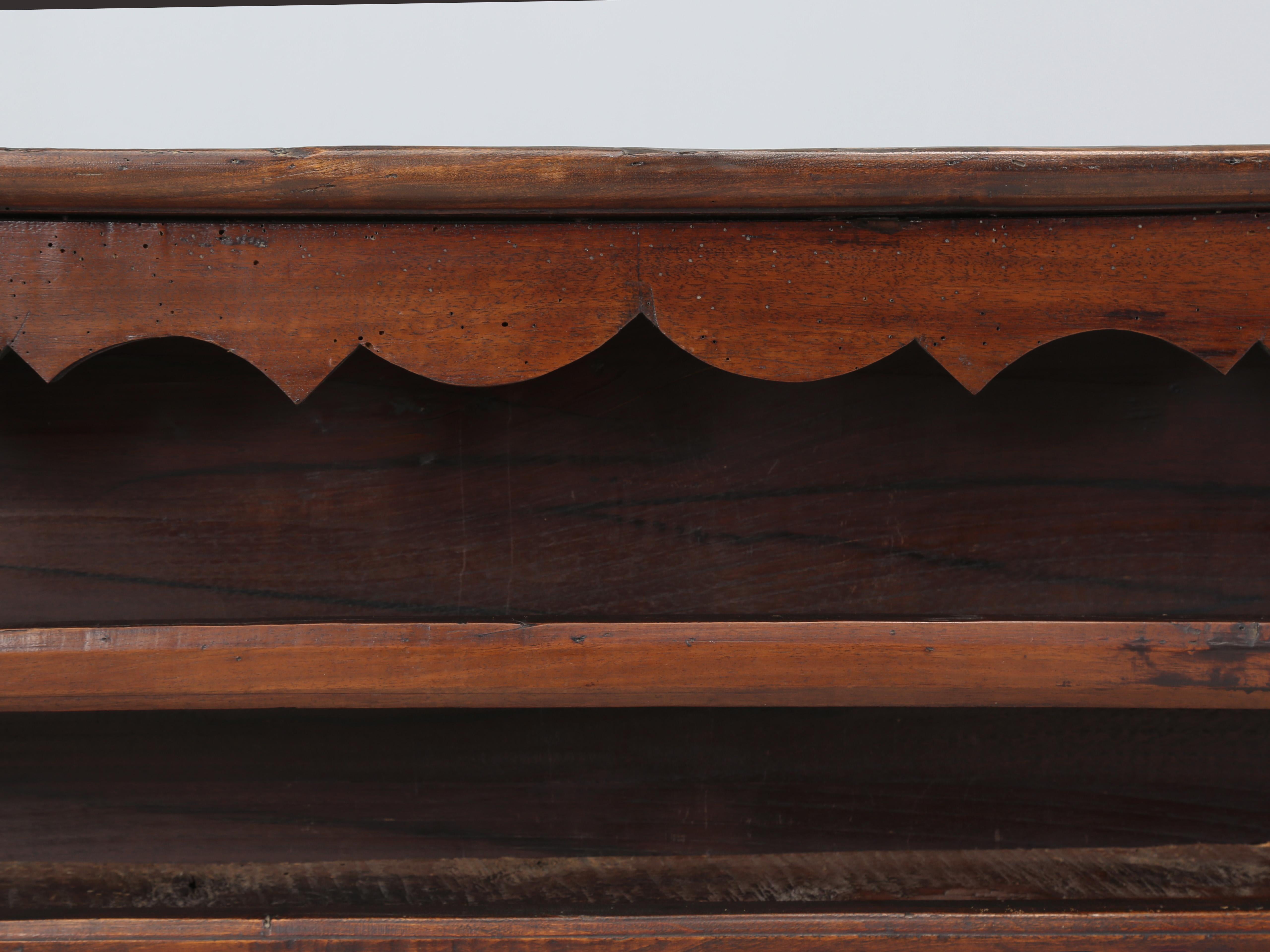 Hand-Crafted Antique French Plate Rack from 1700's Original Unrestored with Spoon Holder