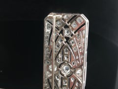 Antique French Platinum & Gold 2.20ctw Old Diamond Mosaic Pin Brooch