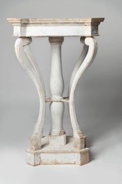Antique French plinth, column, table