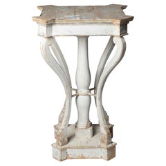 Antique French plinth, column, table
