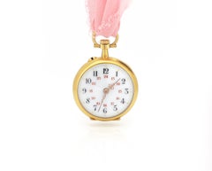 Antique French Pocket Watch, Circa 1900s, 18K Gold, Old Cut Diamond