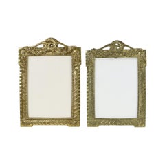 Antique French Polished Brass Photo Frames Early 20th