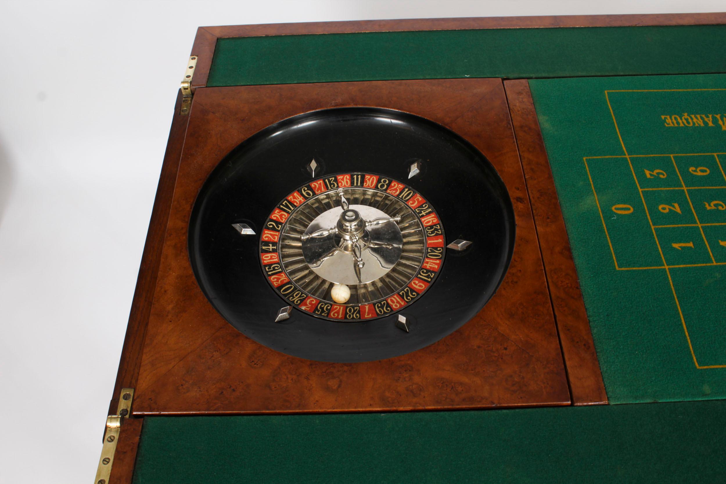 Antique French Pollard Oak Games Roulette Table 19th Century 6
