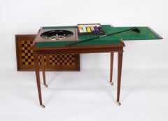 Antique French Pollard Oak Games Roulette Table 19th Century