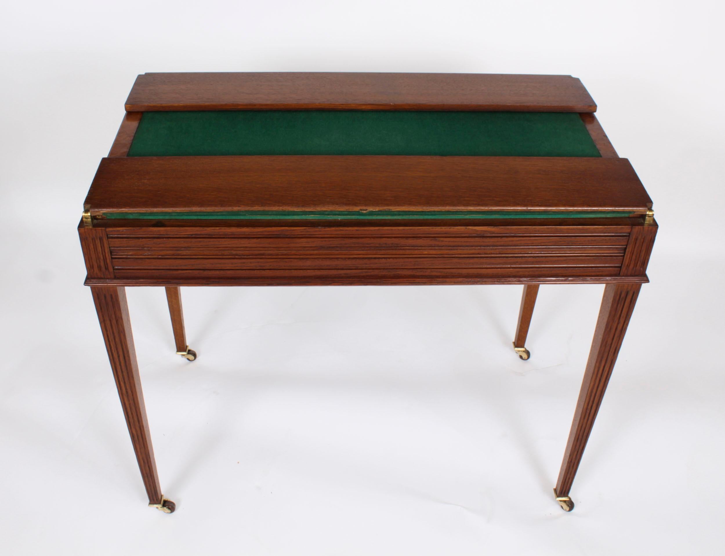 Antique French Pollard Oak Games Roulette Table 19th Century 3