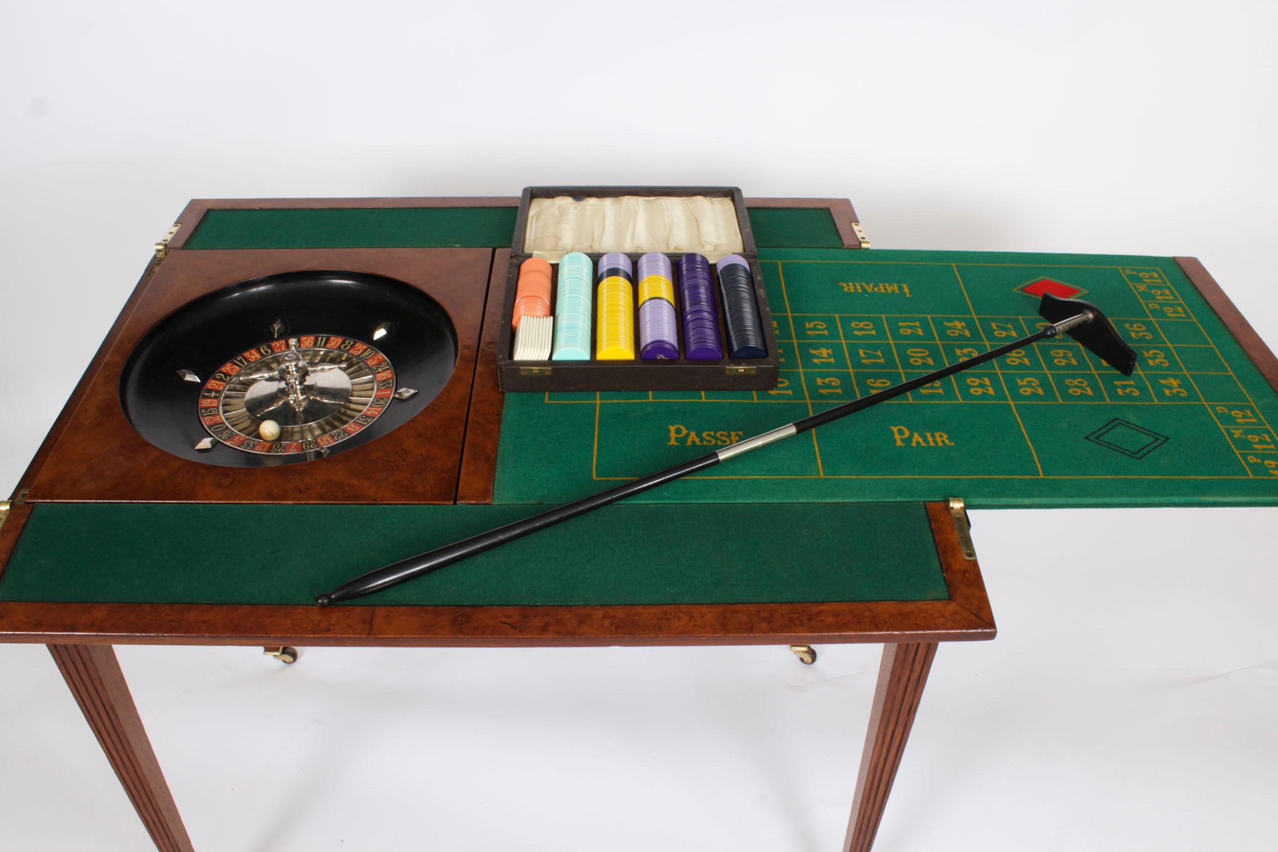 Antique French Pollard Oak Games Roulette Table 19th Century 5