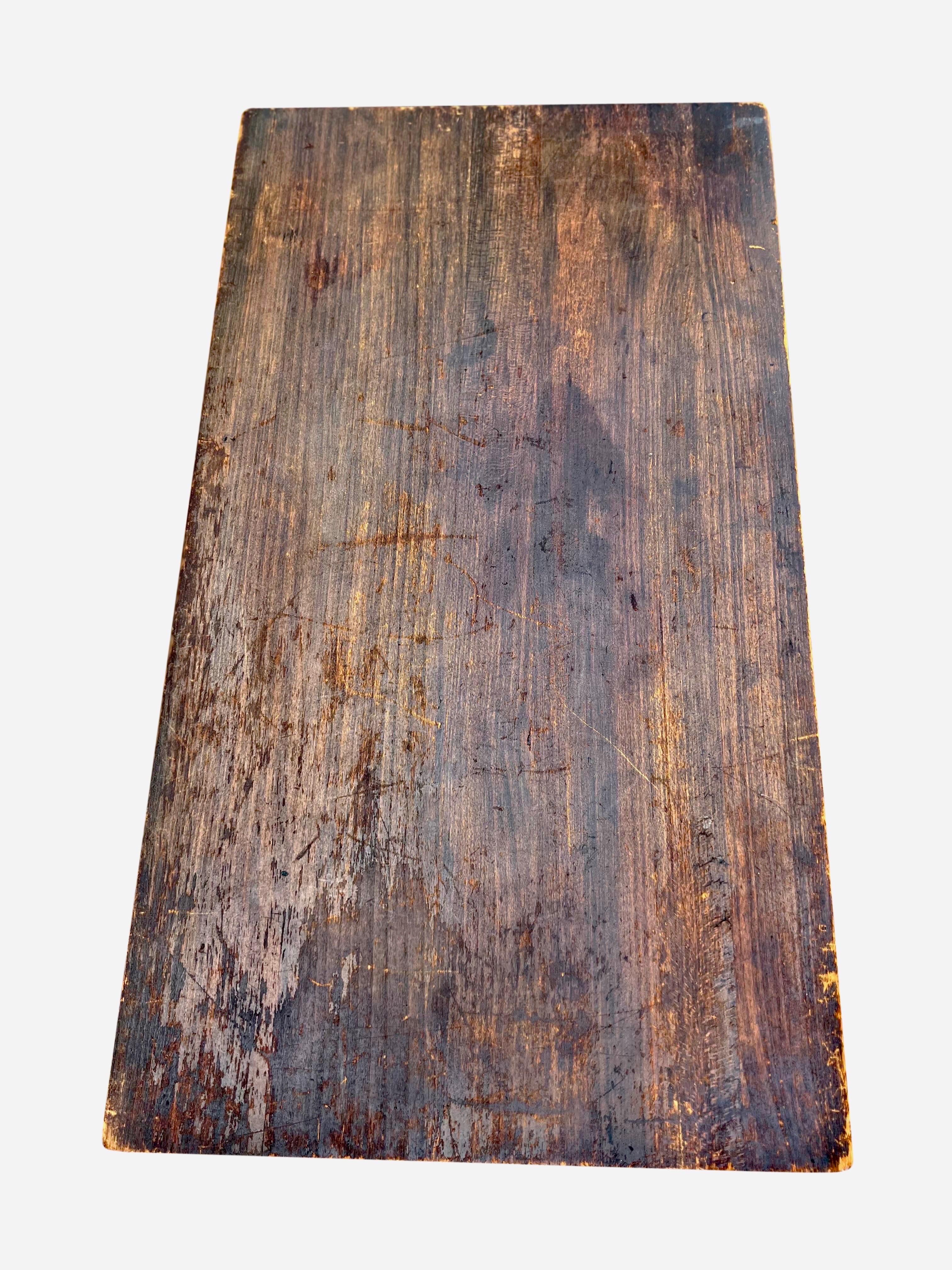 Antique French Poplar Table with Pullout Tablet For Sale 5
