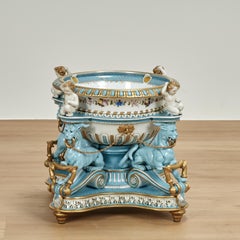 Antique French Porcelain Centerpiece or Bowl