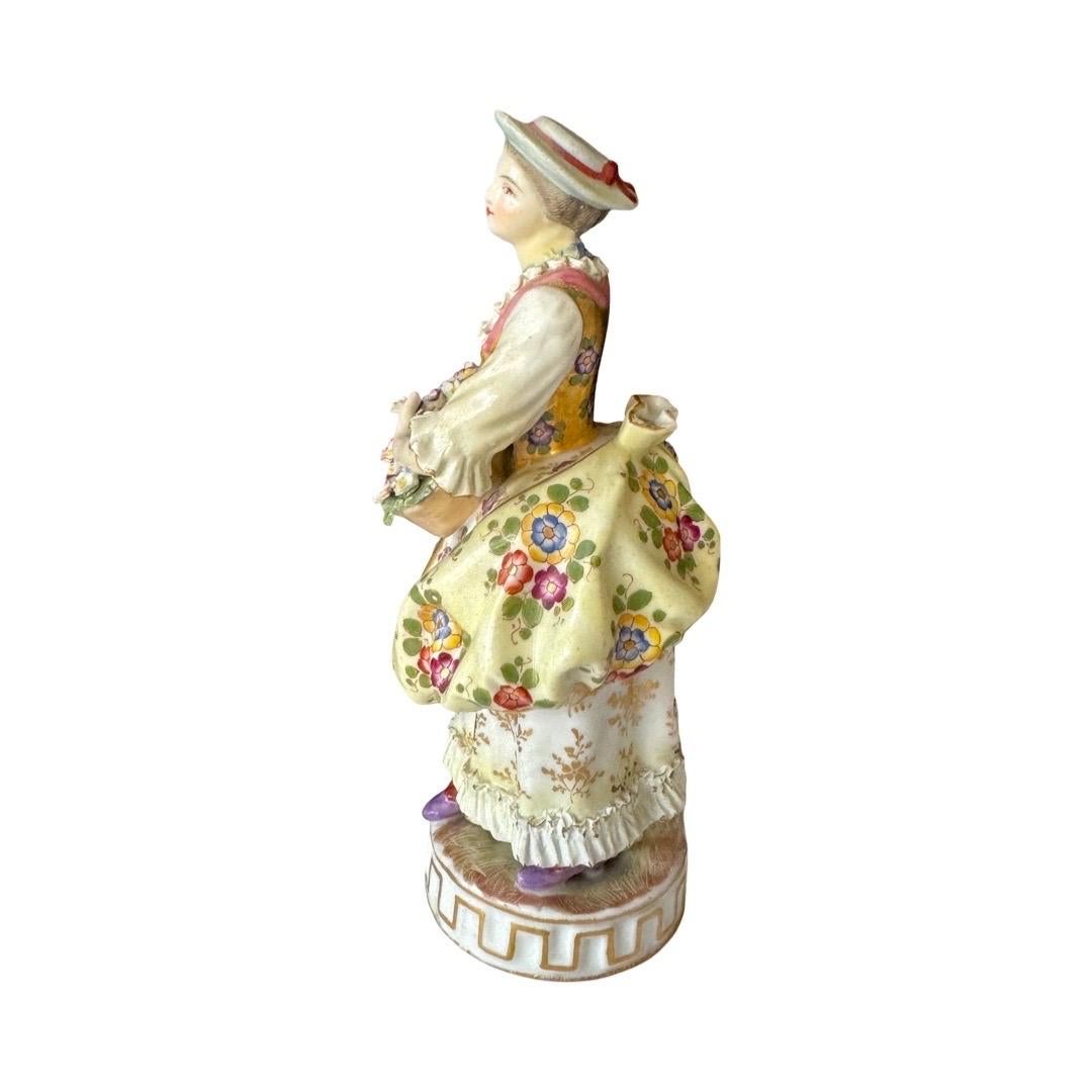 Francese Antique French Porcelain Figurine, Eugène Marx Clauss, 1880, 17 cm in vendita