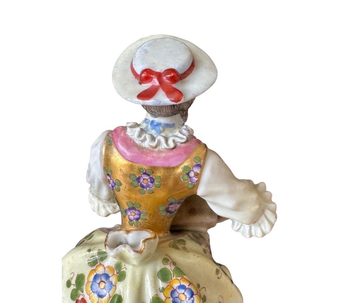 Antique French Porcelain Figurine, Eugène Marx Clauss, 1880, 17 cm In condizioni buone in vendita a CANNES, FR