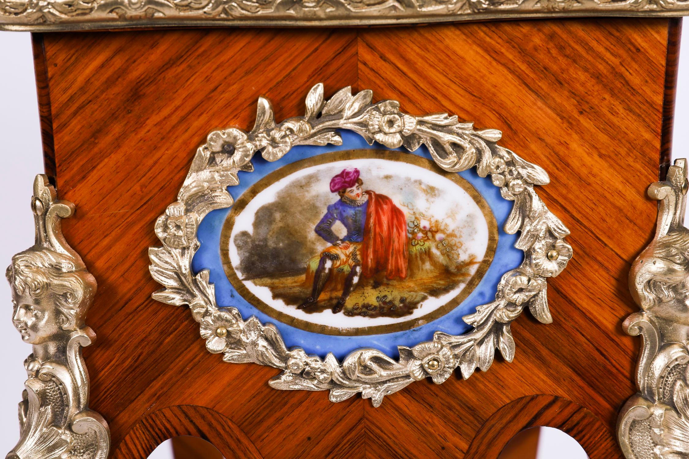 Porcelaine Antique French Porcelain Mounted Side Occasional Work Table 19th Century en vente