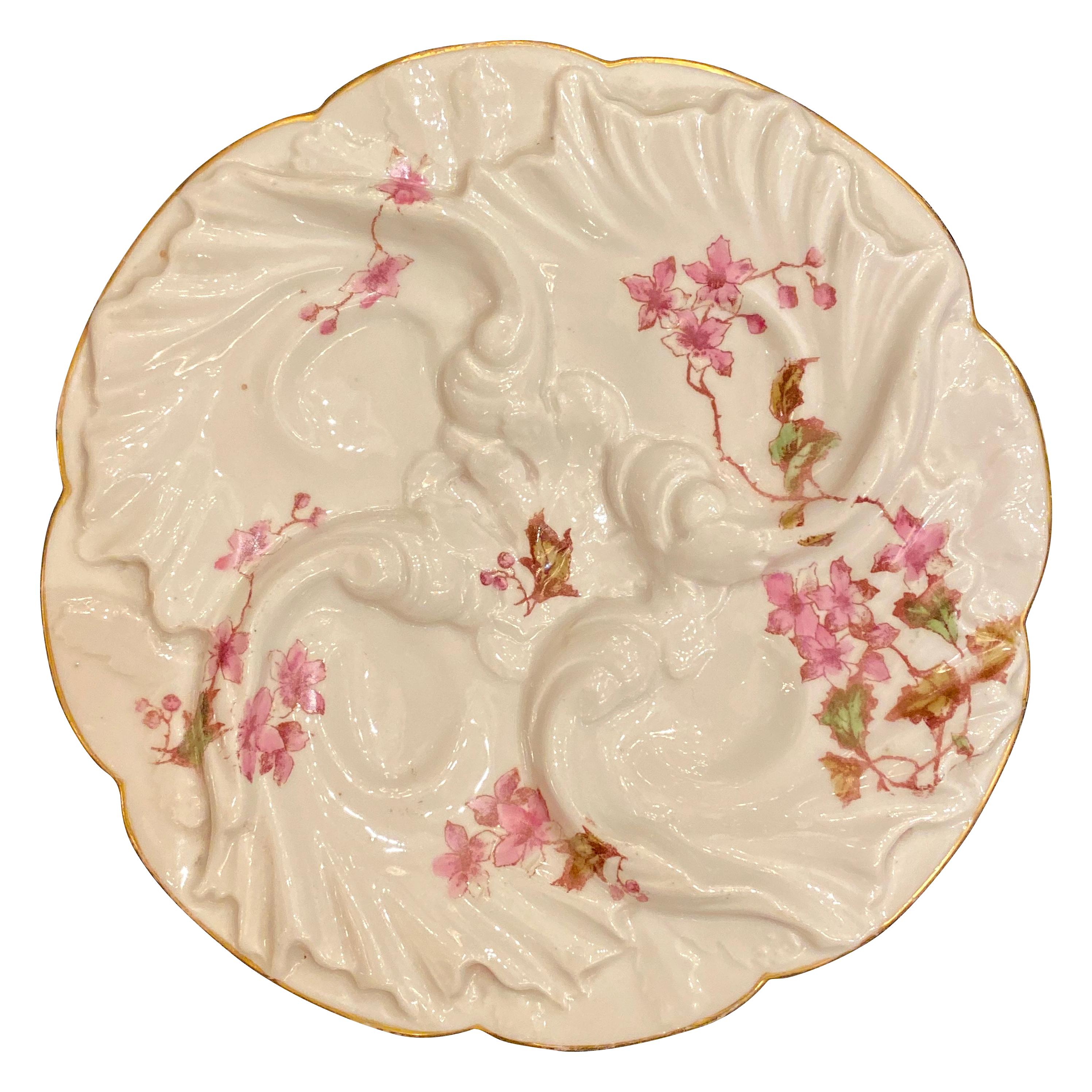 French Porcelain Oyster Plate, Charles Fields Haviland Limoges, circa 1900