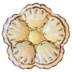 Antique French Porcelain Oyster Plate Signed "M. & R. Limoges Co." France