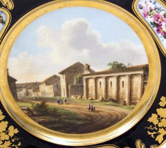 Antique French Porcelain Plate by Pucher Deroche, Paris C1880