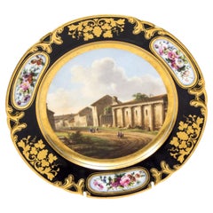 Antique French Porcelain Plate by Pucher Deroche, Paris C1880