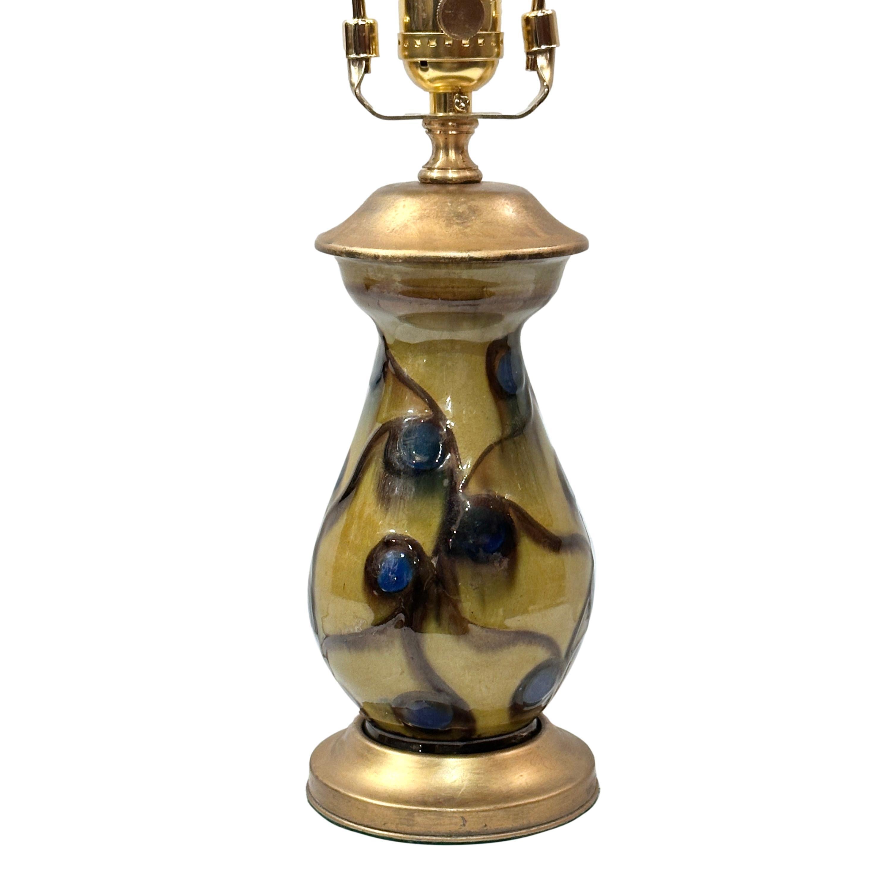 Antique French Porcelain Table Lamp In Good Condition For Sale In New York, NY