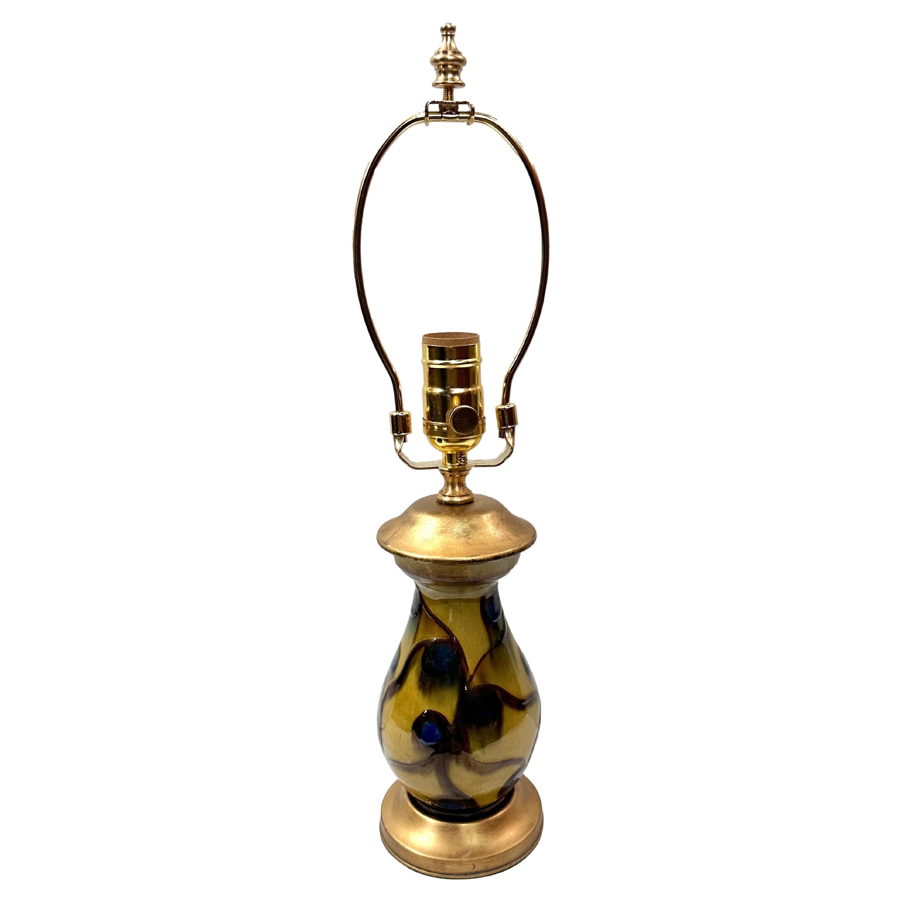Antike französische Porzellan-Tischlampe