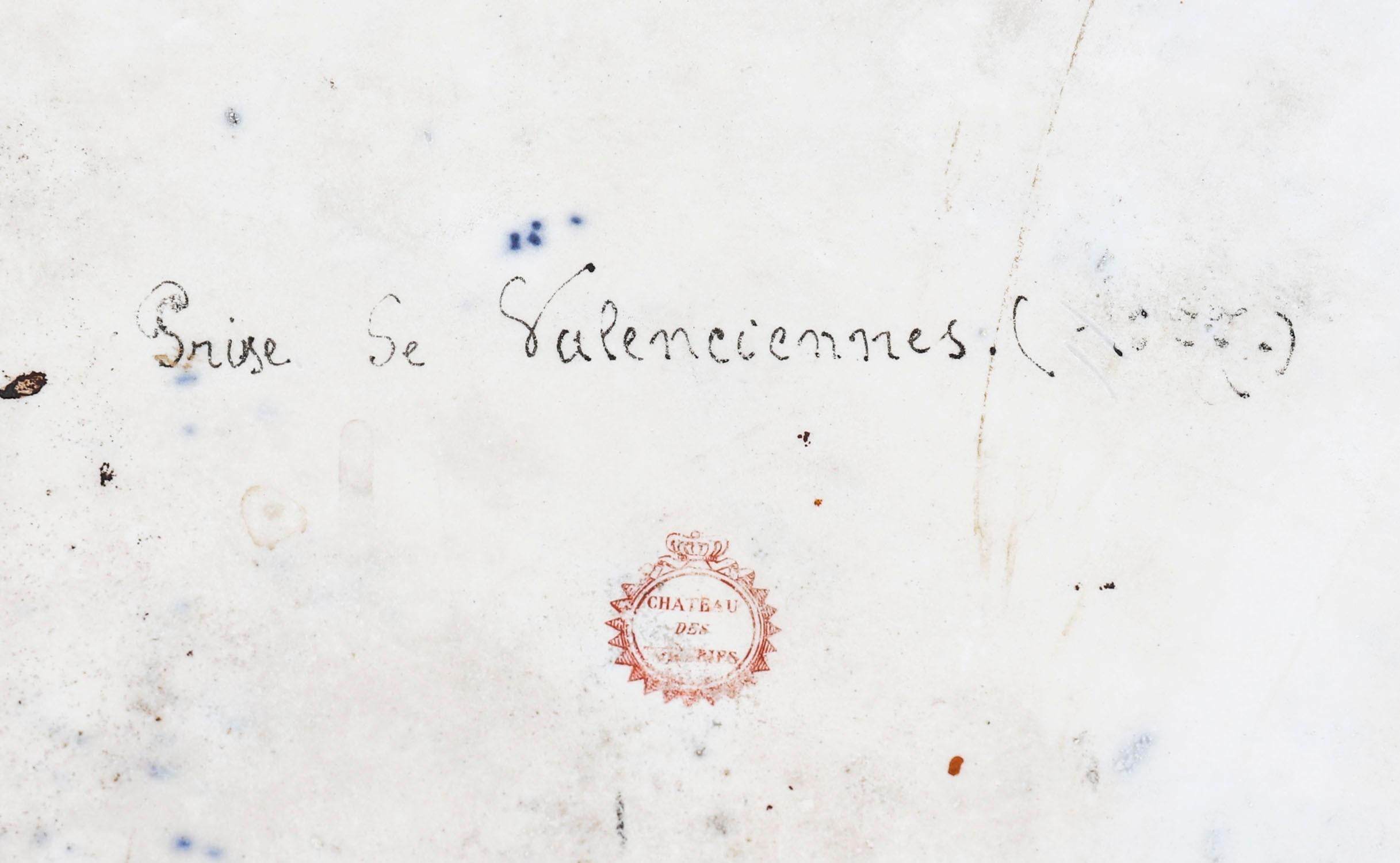 Antique French Porcelain Tray Prise de Valenciennes Moreaux Late 19thCentury en vente 6