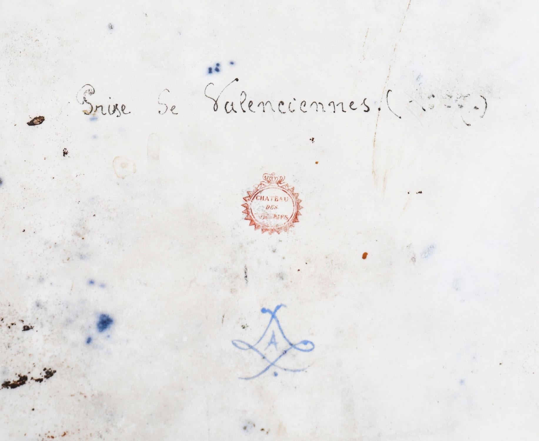 Antique French Porcelain Tray Prise de Valenciennes Moreaux Late 19thCentury en vente 8