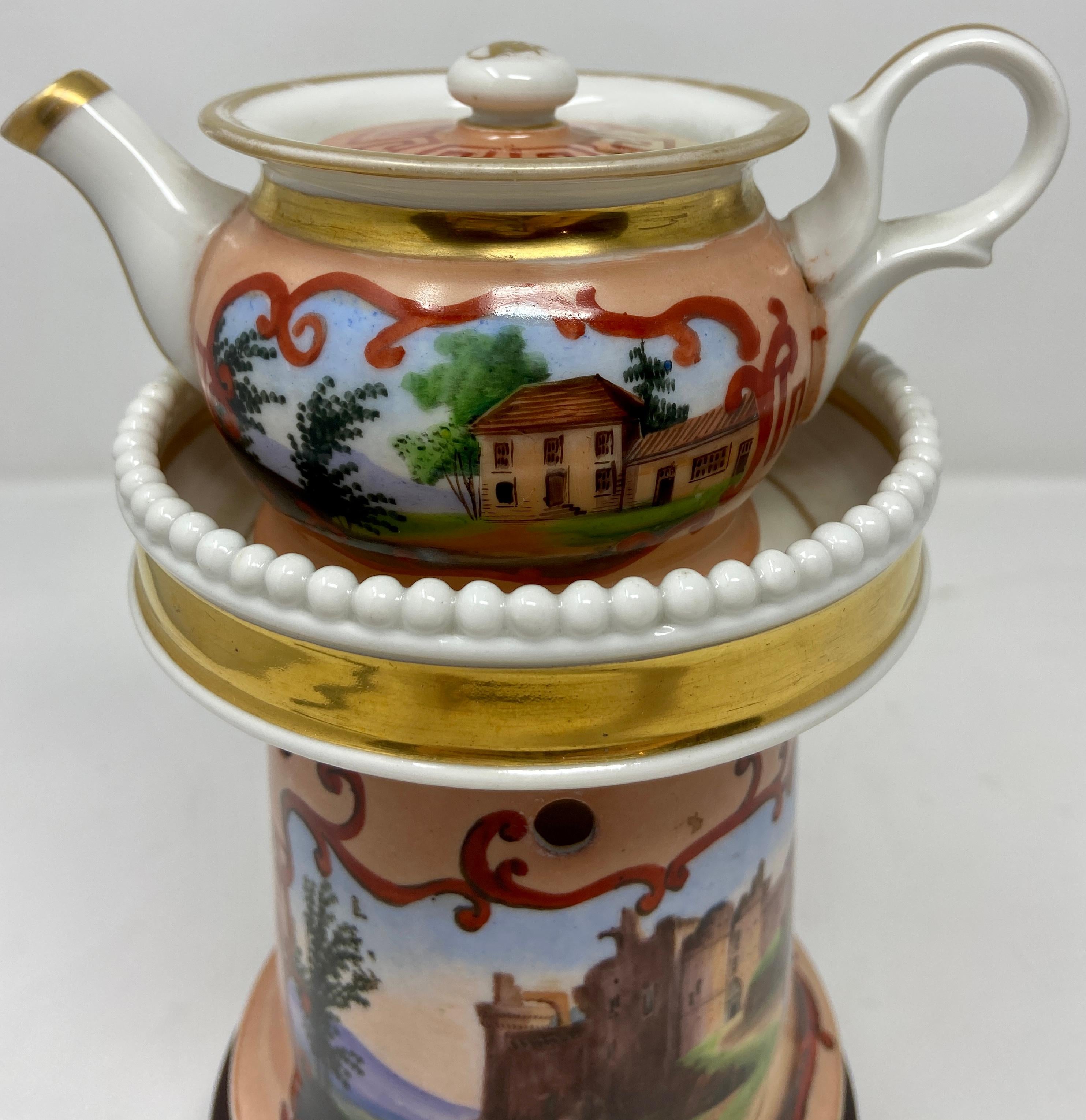 Antique 19th century French multi-colored porcelain 
