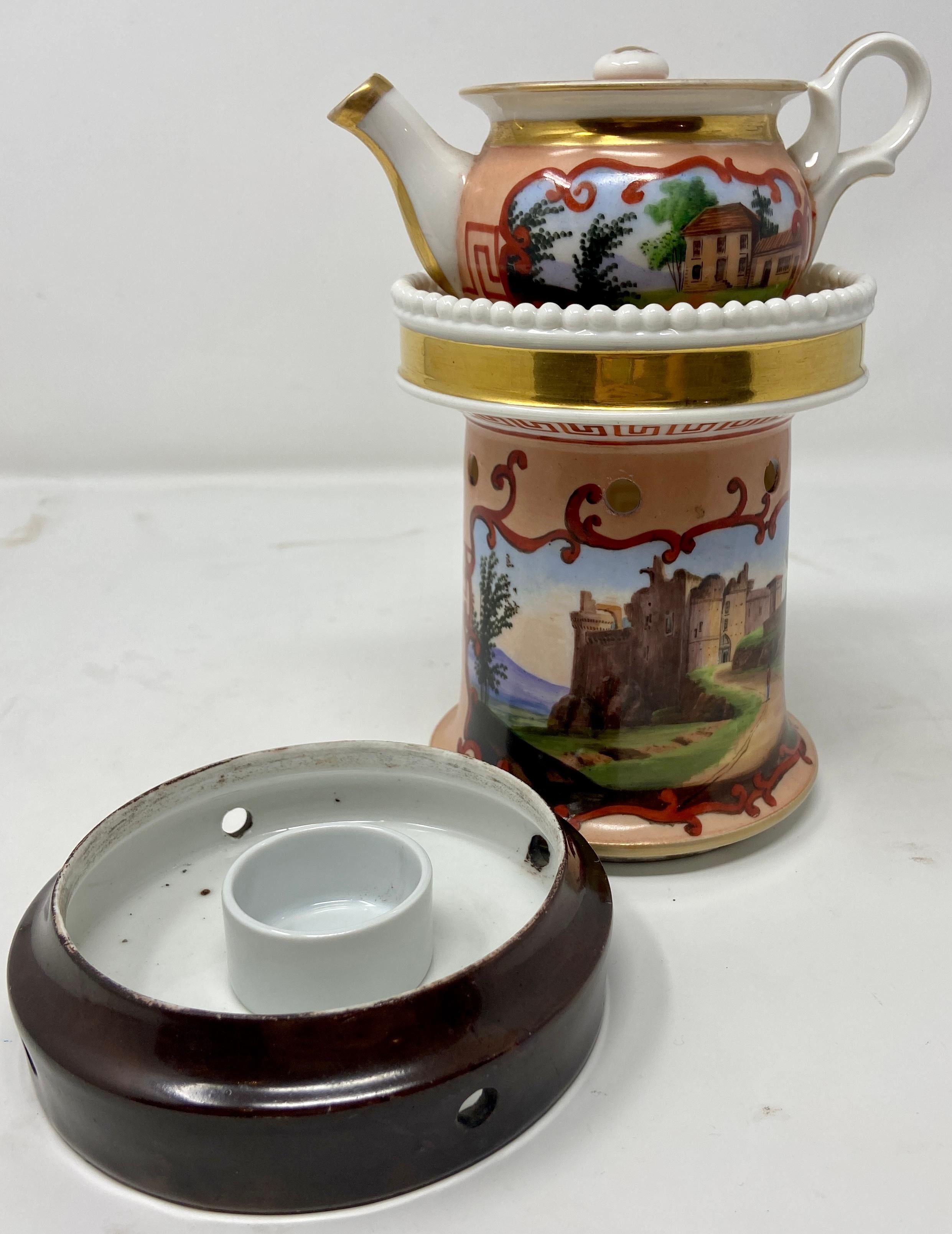 Antike französische Porzellan-Nachtleuchte „Veilleuse“ oder Teewärmer, um 1880-1890 im Angebot 1